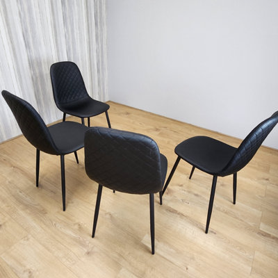 Modern black deals kitchen chairs