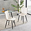 Dining Chairs Velvet Fabric Lexi Set of 2 Beige by MCC