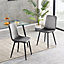 Dining Chairs Velvet Fabric Lexi Set of 2 Grey by MCC