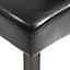 Dining chairs with ergonomic seat shape - black