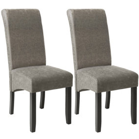 Dining chairs with ergonomic seat shape - gray marbled