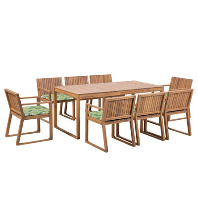 Dining Set 8 Seater Wood Green SASSARI