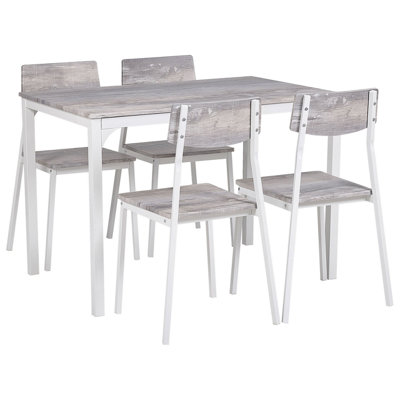Dining Set BISMARCK Grey 4 Seater