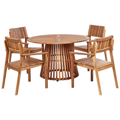 Dining Set Wood Light Wood AGELLO