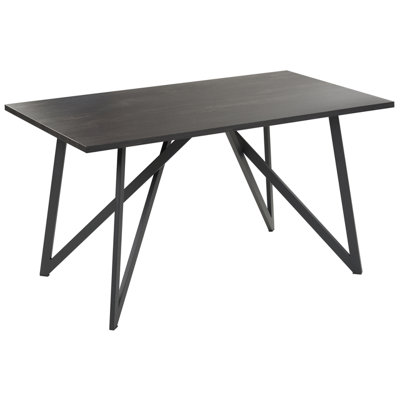 Dining Table 140 x 80 cm Black ANNIKA