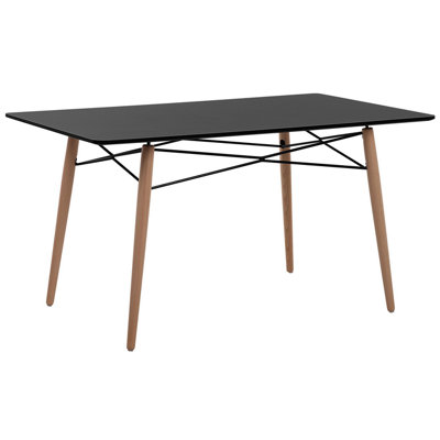 Dining Table 140 x 80 cm Black BIONDI