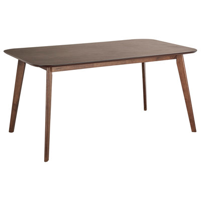 Dining Table 150 x 90 cm Dark Wood EPHRATA | DIY at B&Q