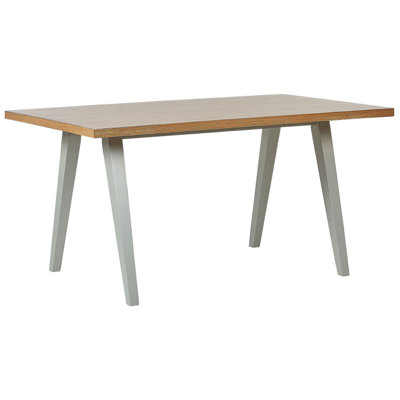 Dining Table 150 x 90 cm Light Wood and Grey LENISTER