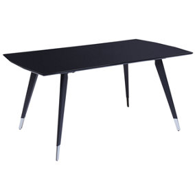 Dining Table 160 x 90 cm Black MOSSLE