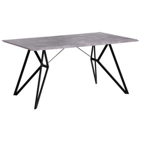Dining Table 160 x 90 cm Concrete Effect BUSCOT