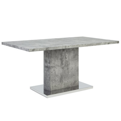 Dining Table 160 x 90 cm Concrete Effect PASADENA