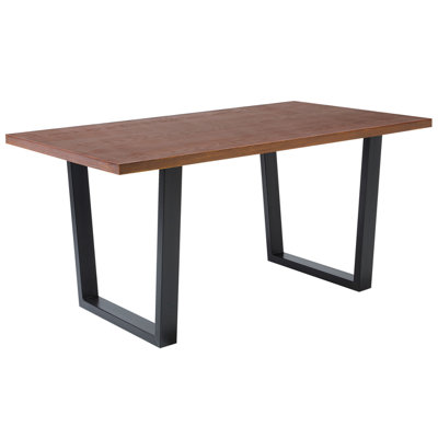 Dining Table 160 x 90 cm Dark Wood AUSTIN