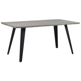 Dining Table 160 x 90 cm Grey Wood WITNEY