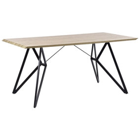 Dining Table 160 x 90 cm Light Wood BUSCOT