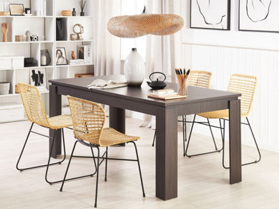 Dining Table 180 x 90 cm Dark Wood VITON