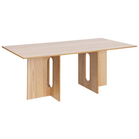 Dining Table 200 x 100 cm Light Wood CORAIL