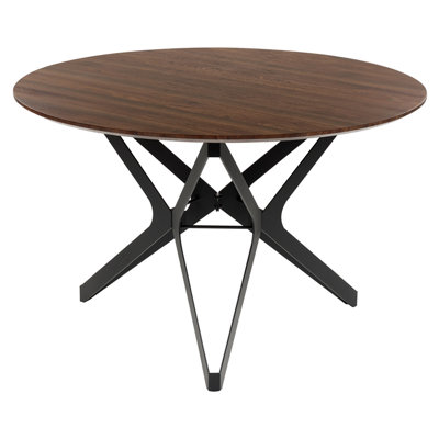 Dining Table ALURE Dark Brown 120 cm 120 cm