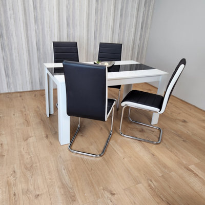 Laminate dining table on sale and chairs