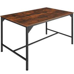 Dining Table Belfast - rectangular - Industrial wood dark, rustic