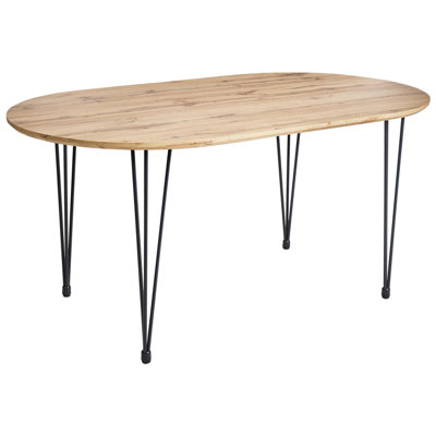 Dining Table CAVELL Light Brown 160 cm 90 cm
