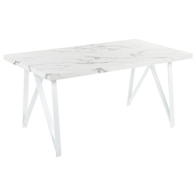 Dining Table GRIEGER White 160 cm 90 cm