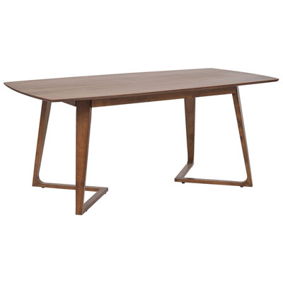 Dining Table HUXTER Dark Walnut 180 cm 90 cm