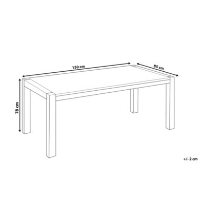 Dining Table NATURA Light Brown 150 cm 85 cm Oak Wood