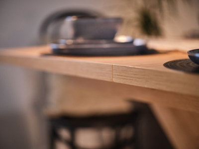 Dining Table Oak Black Extending Small Kitchen Table Pedestal X Leg 6 8 Seater XIA
