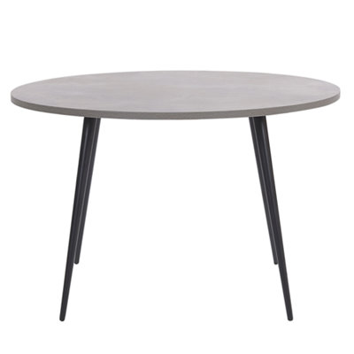 Dining Table ODEON Grey Concrete Effect 120 cm 120 cm