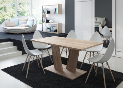 Dining Table Rectangular Voice 160 X 90CM | DIY at B&Q