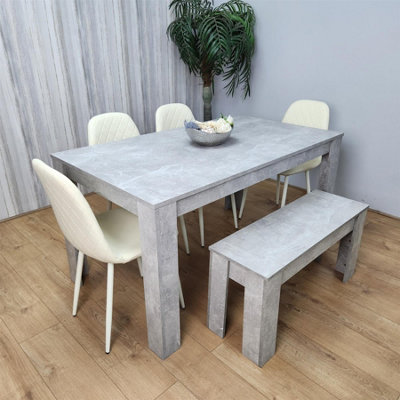 Dining Table Set with Chairs and Bench Kitchen and Dining Room