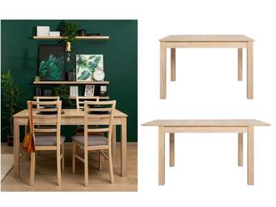 Dining Table Small Kitchen Extendable 120 160cm 4 6 8 Seater Sonoma Oak ...