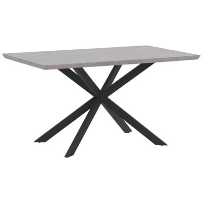 Dining Table SPECTRA Grey Concrete Effect 140 cm 80 cm