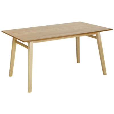 Dining Table VARLEY Natural Ash Wood 150 cm 90 cm