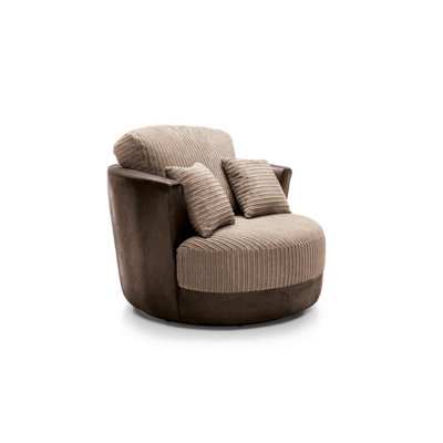 Dino Collection Swivel Chair in Brown