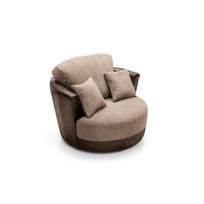 Dino Collection Swivel Chair in Brown