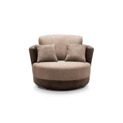 Dino Collection Swivel Chair in Brown