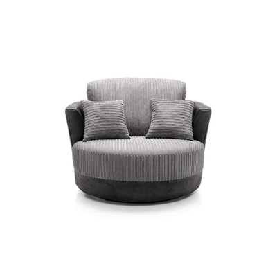 Dino Collection Swivel Chair in Grey