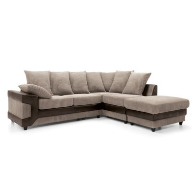 Dino Corner Sofa in Brown Right Facing