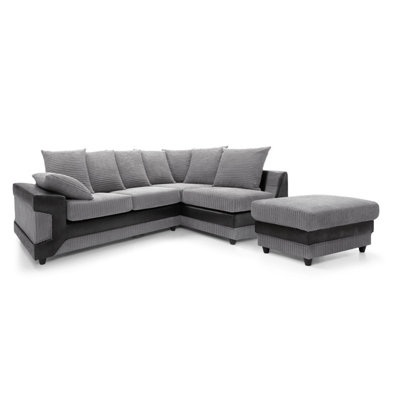 Dino Corner Sofa in Grey Right Facing