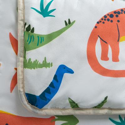 Dino Coverless Duvet Pillowcase 10.5 Tog Kids Single Quilt Camping Bedding Set - 4
