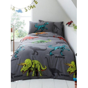 Dino Friends Single Duvet Cover and Pillowcase Set