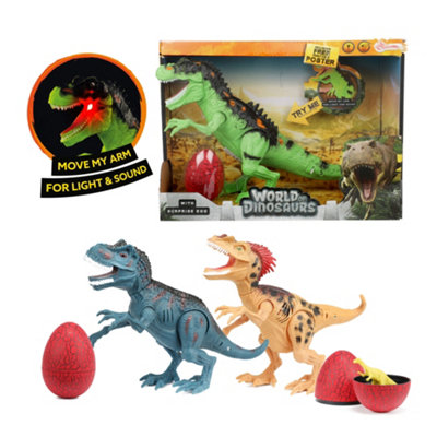 Dino Hatching Egg Toy with Sound & Light Interactive Dinosaur Toy for ...