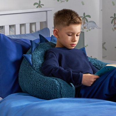CREATIVEDRUGSTORExVERDY PillowBlue クッション Dinosaur Cuddle Cushion Reading Gaming Bed Back Lumbar Support