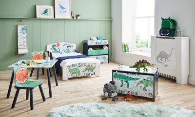 Dinosaur Print Children s Kids 3 Tier Bedroom Storage Organiser DIY at B Q