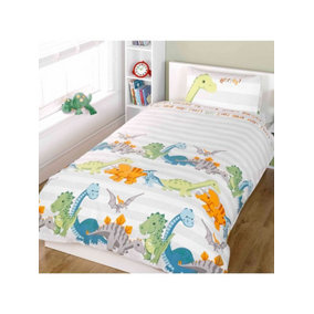 Dinosaurs Natural 4 in 1 Junior Bedding Bundle (Duvet and Pillow and Covers)