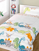 Dinosaurs Natural Junior Toddler Duvet Cover & Pillowcase Set