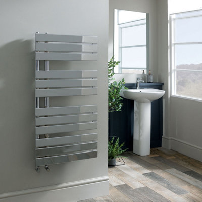 Dion Designer Towel Radiator Chrome 1080 x 550mm DIY at B Q