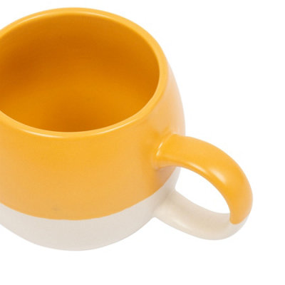 Dipped Stoneware Sphere Mug - 340ml - Mustard