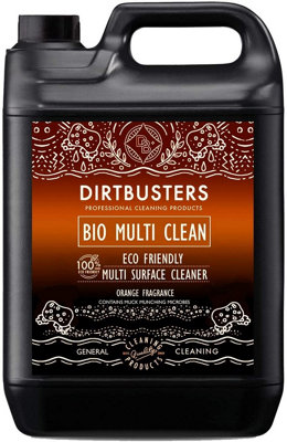 Dirtbusters Bio Multi Surface Cleaner, Eco Friendly All Purpose Cleaner Concentrate, Orange (5L)